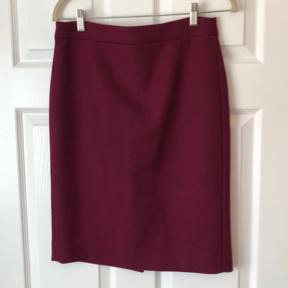 J Crew No. 2 Pencil Skirt Size 4 Maroon